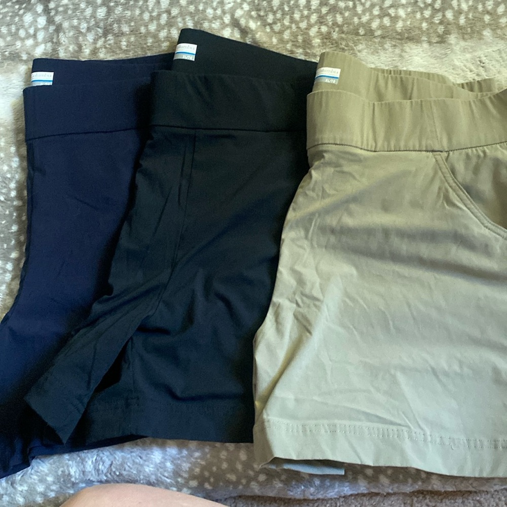 Columbia Anytime Omni-Shield womens pull on shorts-bundle. All 3 pairs